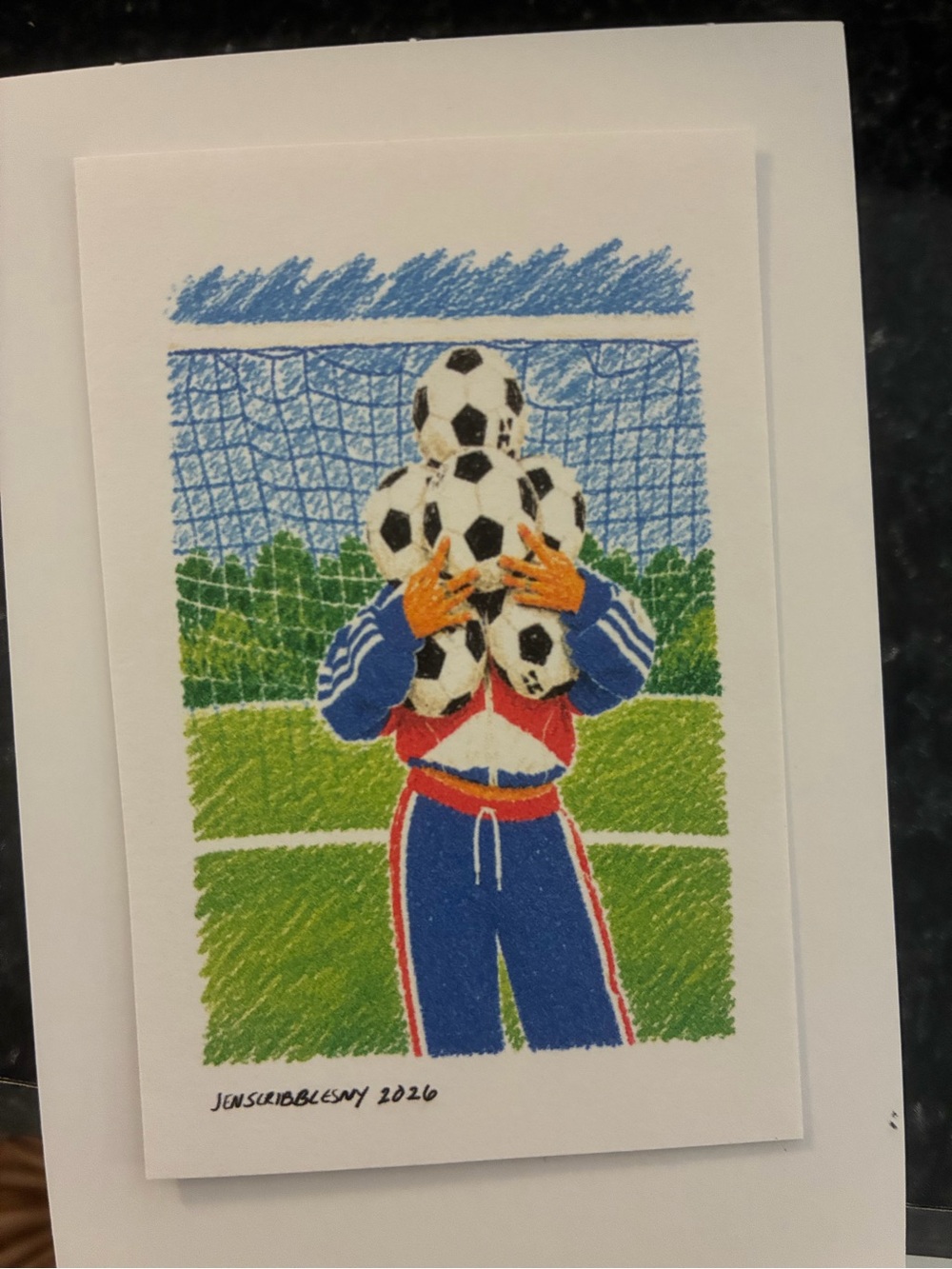 Jen Scribbles Summer 2026 Soccer World Cup Mini Print (Not Inciardi) Vending NYC